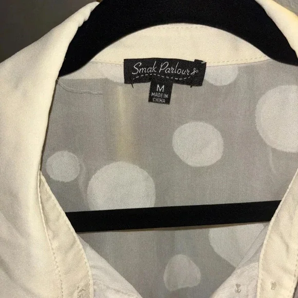 NWOT Unique Vintage Sheer Chiffon Blouse - Picture 4 of 4